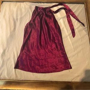 Maurices size medium dress top. Beautiful maroon color, silky fabric, neck tie